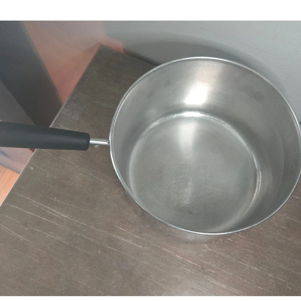 Revere Ware 3 Quart Copper Bottom Saucepan w/ Lid Stainless USA model 87‎